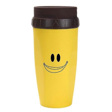 Fransk Twist Mugg, Kall Dryck Kaffe Juice Mugg, Bärbar Plastisolering, Kaffe Sugrör Mugg Ansikte