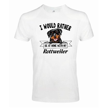 Rottweiler Kikande hund t-shirt - Rather be with...