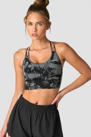 ICANIWILL - Define Seamless Tie Dye Sports Bra Black - Urheiluliivit - Naiset - Treenivaatteet ICIW:ltä