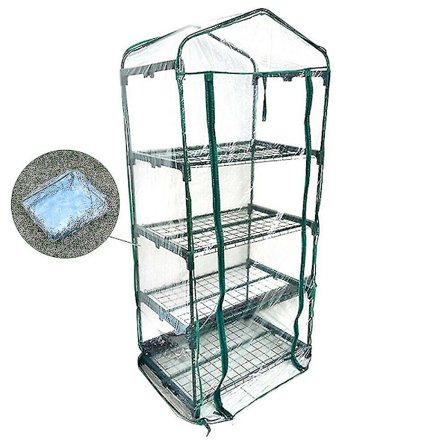 Drivhus Plante Hjem Have Veg Hylde Ramme Dække Klar PVC Dække