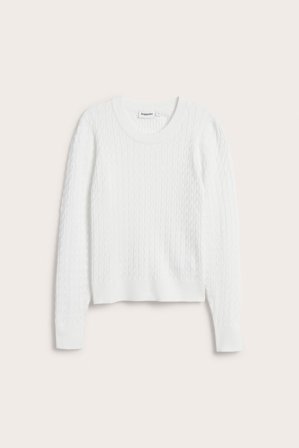 Kappahl | Sweter z dzianiny w warkocze | Offwhite