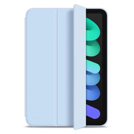 Cover til iPad Air 6/Air 7 13" 2024/2025 6./7. generation, hvid isblå, enkelt frostet silikone