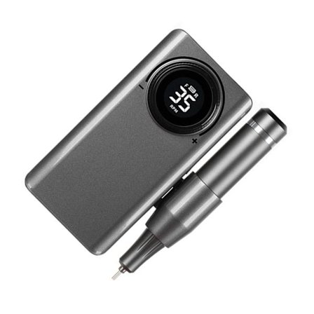 Nagelborrkit Portabel LCD-Skärm Elektrisk Multifunktionell Nagelfil Borr Powerbank för Polering Grå