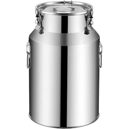 Mælkespand i rustfrit stål 14L til væskeopbevaring, forseglet låg, fødevaregodkendt kande