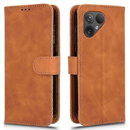 Lompakkokotelo Fairphone 5:lle jalustalla, putoamisenkestävä nahkainen puhelinkuori monivärinen