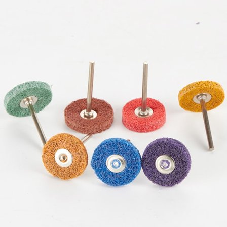 Nylon-slibebørster 24 stk. med 3 mm skaft