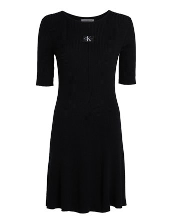 Calvin Klein Jeans | Woven Label Ss Sweater Dress | M