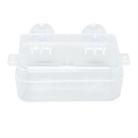 Reptilfôringskopp Forhindrer Flukt Transparent Reptilfôringsskål med Sugkopp for Øgle Gecko Skjeggagam S