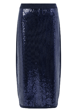 French Connection Hannah Sequin Midi Skirt Kjolar Dam Blå S