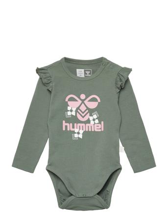 Hmldana Body L/S Langermet Bodysuit Grønn Hummel*Betinget Tilbud
