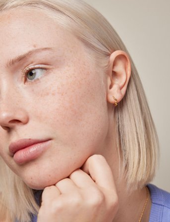 Enamel Copenhagen Hoops, Holly Small - Gold - S