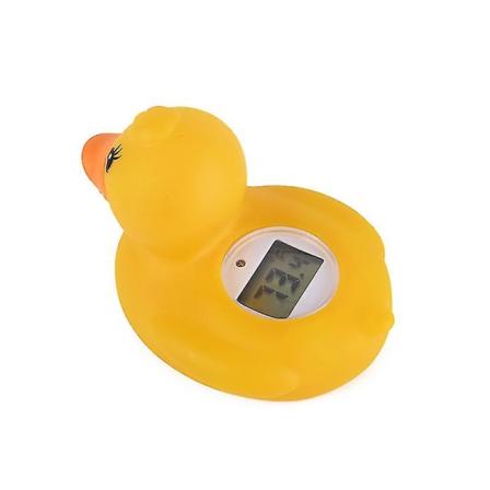 Andebadetermometer med digital målefunktion, til ideel badetemperatur, Gul
