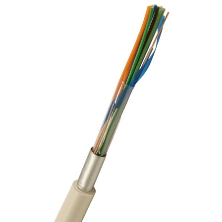 Nexans ELAQBY Telekabel 5x2x0,6 mm, hvit, ytterdiameter 9 mm 500 m, trommel, Stikkontakter & kabler