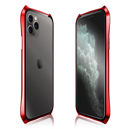 Luphie Bat iPhone 11 Pro Max Alu-Bumper + Glas - Rød