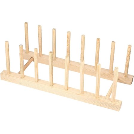 Diskställ i trä, Förvaringsställ för köksredskap i trä, Diskställ, Förvaringsorganisatör i trä för porslin, böcker, vinglas