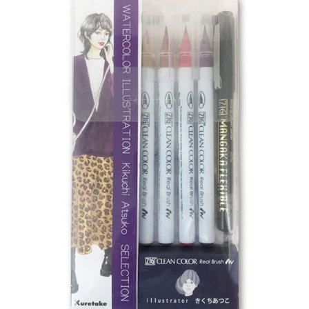 ZIG Kuretake Clean Color Real Brush Illustration Set 8 pcs 2