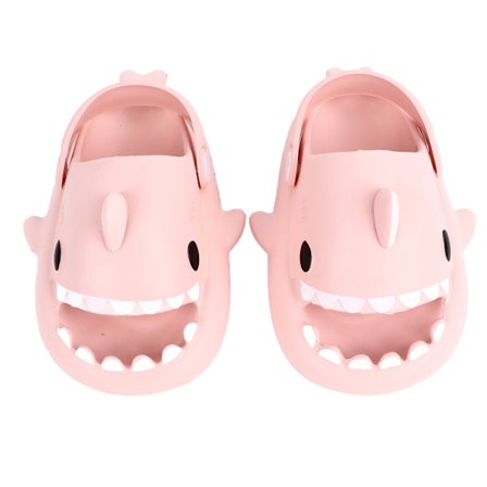 Barn Haifjärdal Sandaler Hushåll Öppen Tå Halkfri Småbarn Duschtofflor Tecknad Sandaler Peachy Beige Inner Längd 15cm