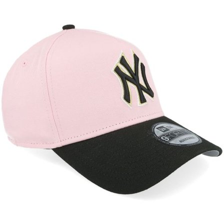 New Era - MLB Rosa adjustable Keps - Hatstore Exclusive x New York Yankees Coastal Contrast 9FORTY Pink/Black A-frame Adjustable @ Hatstore