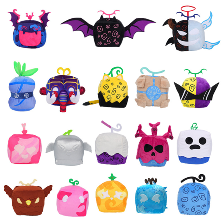 Mub- Nya blox frukter frukt leopard tryck låda plysch leksak figu Three dragons rose red