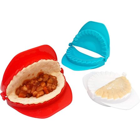 3-delad degpressatsats för stora dumplings, perfekt köksredskap för handpajer, pierogi, ravioli, calzone och empanada, 3 olika