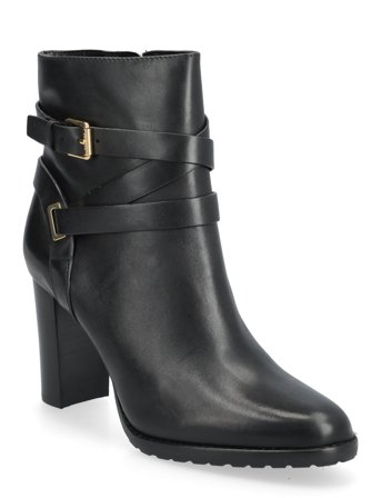 Lauren Ralph Lauren | Collins Burnished Leather Bootie Heel | 36