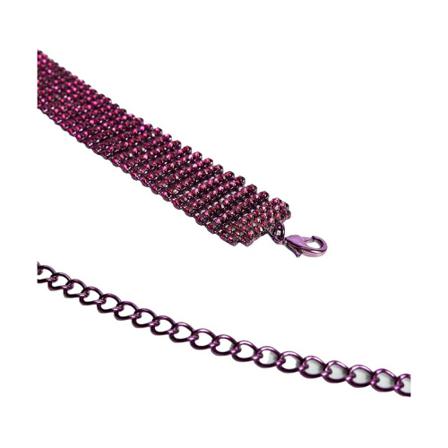 Mango Rhinestone Bælte Pink, Dame Bælter
