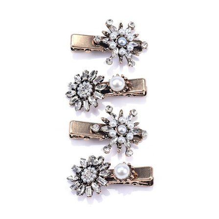 4 kpl Strassitukkapinnit, Metalliset Hiuspinnit Timanttiset Tukkapinnit Kristallihiuspinnit Promilleille Naisille Tytöille