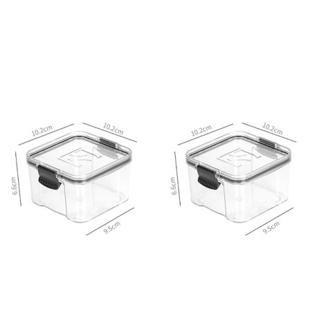 2 st Lufttäta burkar Plastburkar Helkorn Köks Snacks Kylförvaring