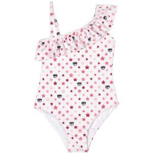 Monnalisa White Stars Graphic Swimsuit 10 Years - Swimwear and coverups - 10 years - White