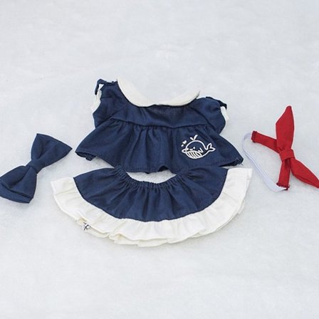 Bomullsdukke babyklær NAVY