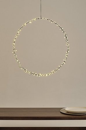 PORTIA LED krans ø 80 cm Zwart - Koop Decoratieve kerstverlichting bij Jotex