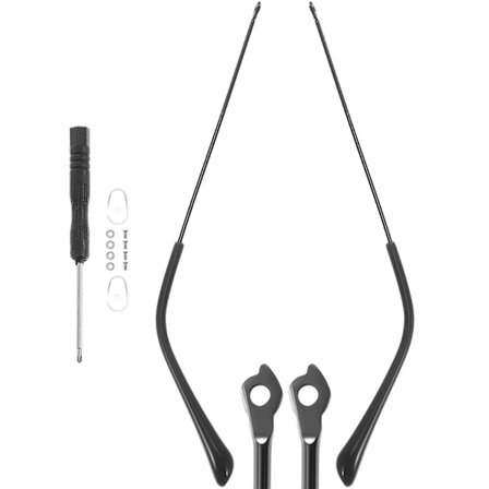 1 par udskiftning stang universal briller legering stang briller dele (14X0.4CM, sort)