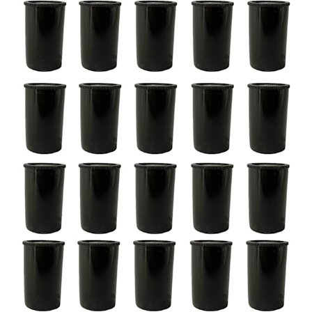 20 stk. filmbeholdere, sorte filmbeholdere, fotofilmbeholdere, stærke og robuste, til skattejagter, små dele og opbevaring af film