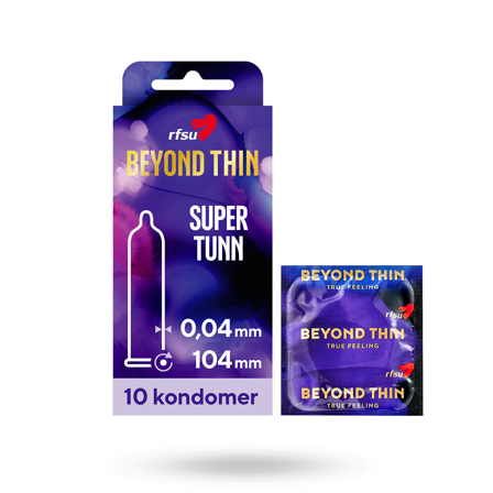 Beyond Thin - Super Tunn Kondom 10-pack - Vuxen.se - Extra tunna invisible kondomer, ultra thin kondom