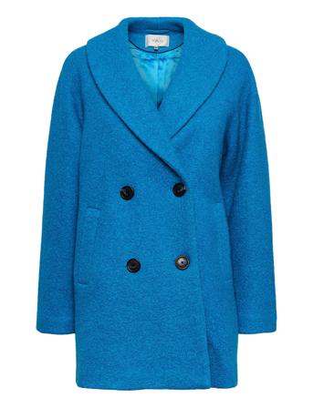 Yascrina Wool Mix Coat S. Outerwear Coats Winter Coats Blå YAS