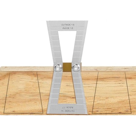 Dovetail-mærker, Håndskåret Træsamling Måler Dovetail Guideværktøj, Dovetail Skabelon Størrelse 1:5-1:6 og 1:7-1:8 til Træbearbejdning - Sølv