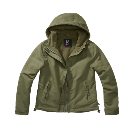 Giacca a Vento Donna Brandit Frontzip Oliva M