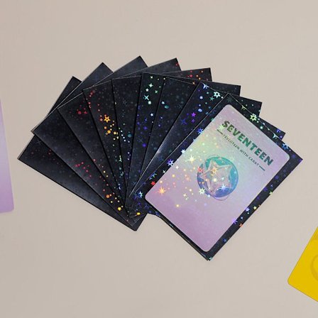 20 stk./pakke Kort Beskyttelsesetui Oppbevaringspose SVART STJERNE SVART