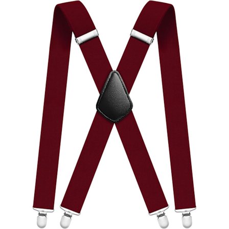 Seler til mænd, Y-formede seler til mænd med 3 stærke metalclips, 3,5 cm brede kraftige seler, justerbare elastiske seler