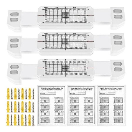 3 stk. Revneovervågningsmåler, Akrylhjørnemåler, Revneovervågningsenhed, M
