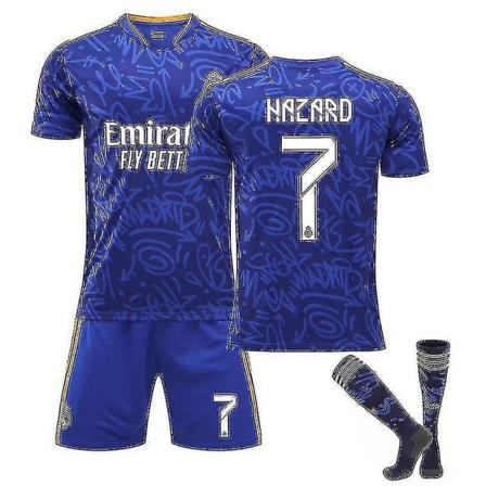 Real Madrid Away Sapphire Blue nro 9 Benzema-paita nro 20 Vinicius Modric jalkapallopaita, lasten paita 21 22 VAARA 7 lasta 24