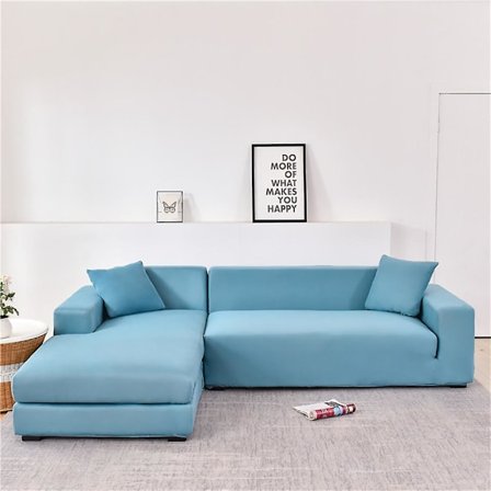 Elastisk Sofaovertrekk, Komfortabelt Stretchstoff (Blå, 180-230cm)