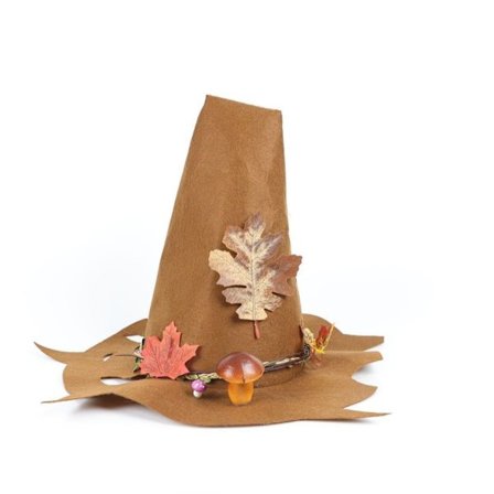 Witch Hat with Flower Vine, Felt Hat Cosplay Props for Halloween Party, Adult Costume Accessory