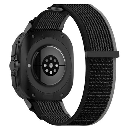 KALEBOL Samsung Galaxy Watch Ultra 47mm Klockarmband Andningsbart Nylon Sportarmband - Svart + Grå
