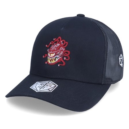 Critiql Hit - Svart trucker Caps - Behold The Evil Eye D20 5-Panel Black Trucker @ Hatstore
