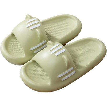 Vaskbare hjemmesko, sandaler, kattehjemmesko, kat, kan bruges indendørs og udendørs, skridsikre med potepuder, unisex