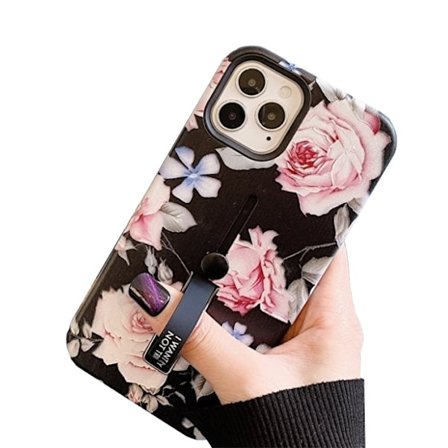 Fashioncase med fingerhållare - iPhone 12/12 Pro, Spring Flowers