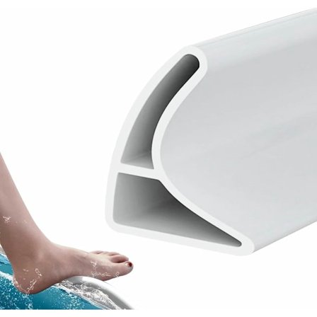 Vanntett Dusjstopper, Dusjbarriere, 100*2*3cm Selvklebende Vanntett Stopper, Selvklebende Gummi Badekar Demning, Terskel for Baderom, Kan kuttes til 