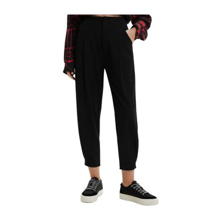 Desigual, Tapered Trousers Zwart, Dames, Maat:L