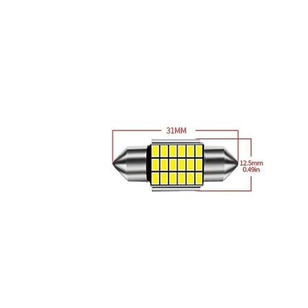 1x C5w Led Canbus Festoon 31/36/39/42mm Til Bil Pære Indvendig Læsning Lys Nummerplade Lampe Hvid Fejlfri